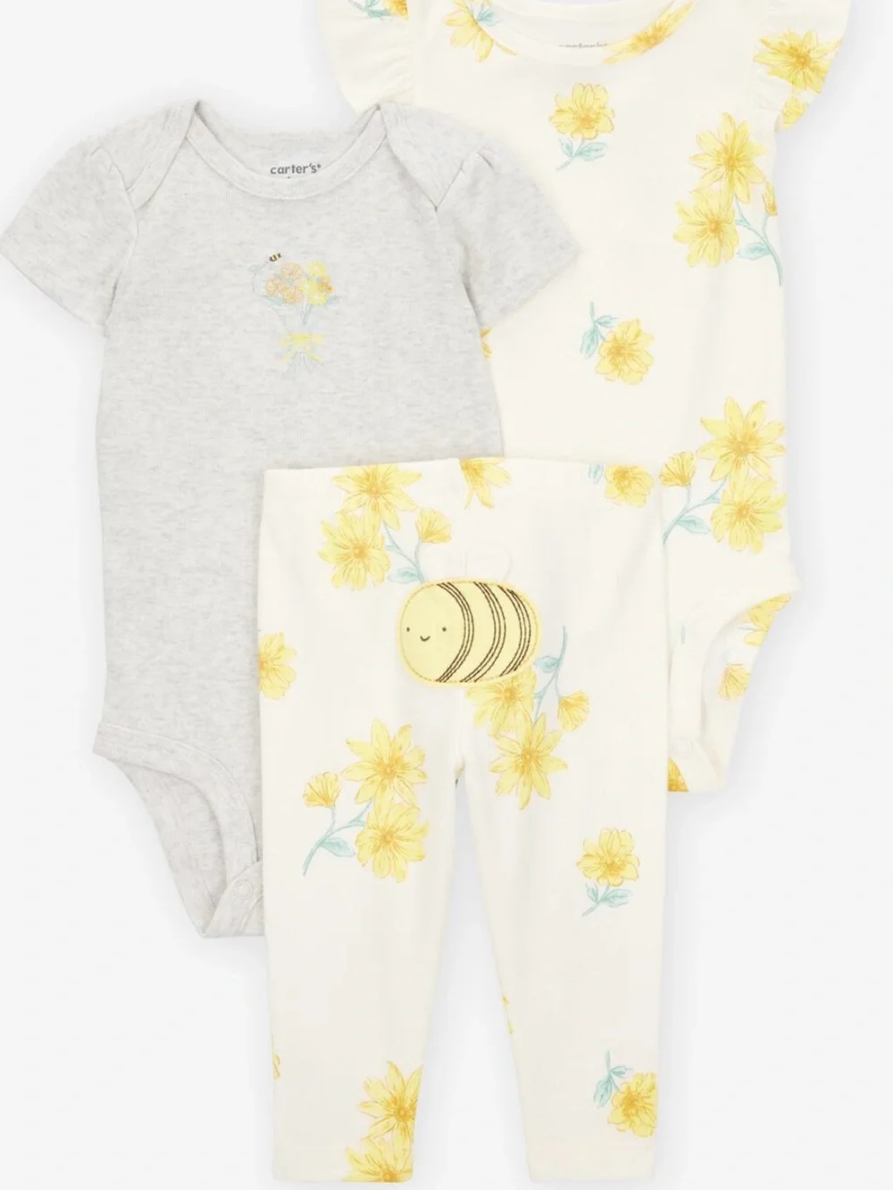 Carter's Baby Girl Floral & Bee 3pc Set